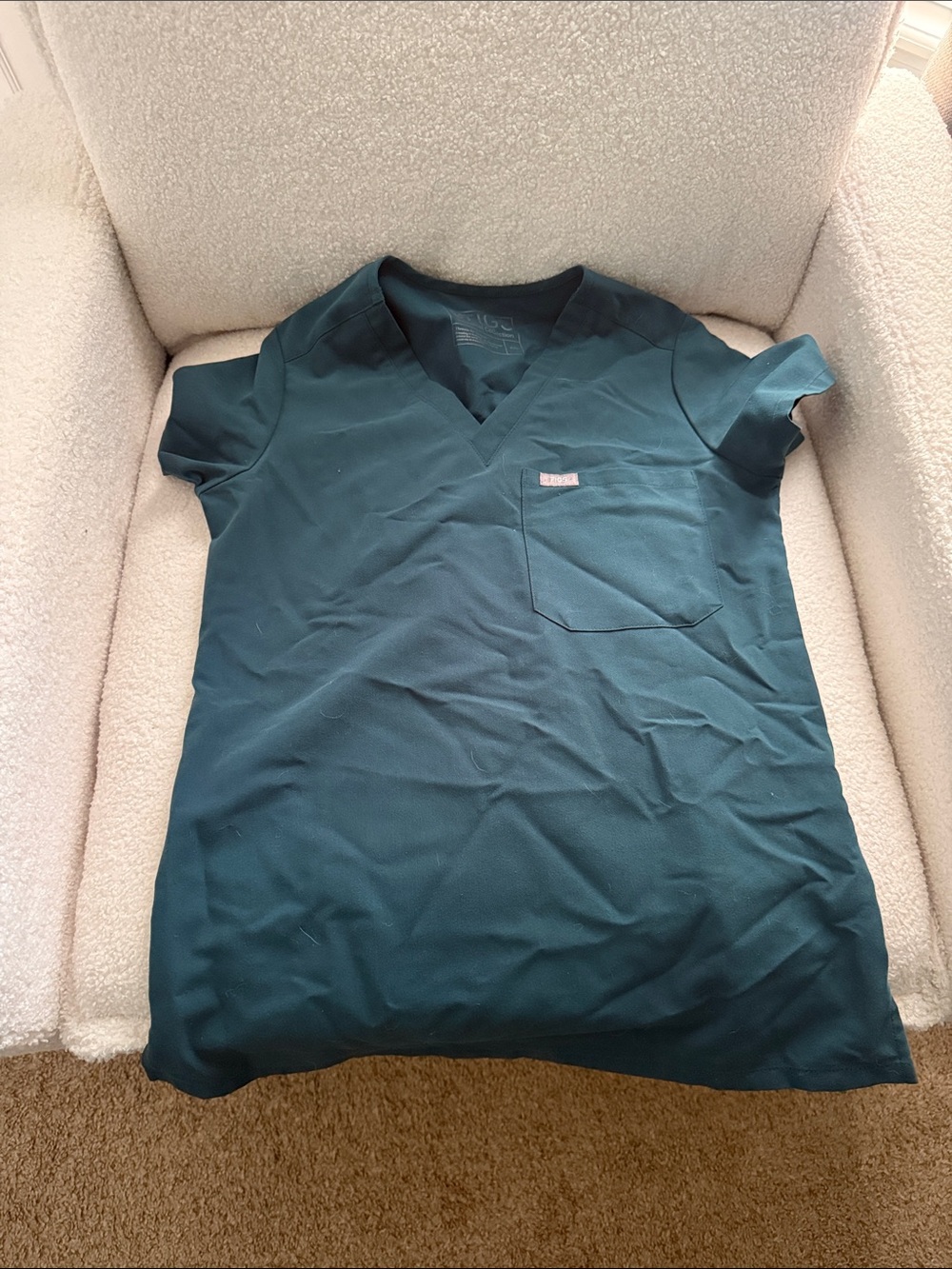 Figs Caribbean Blue Scrub Top